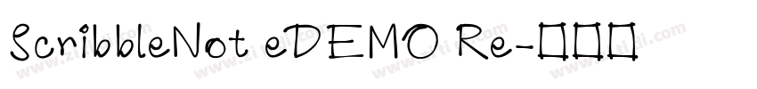 ScribbleNot eDEMO Re字体转换